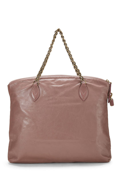 Chanel,  Pink Leather Cuir Boudoir MM, Pink