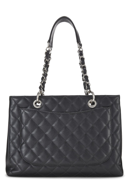 Chanel,  Grey Quilted Caviar Grand Shopping Tote (GST), Grey