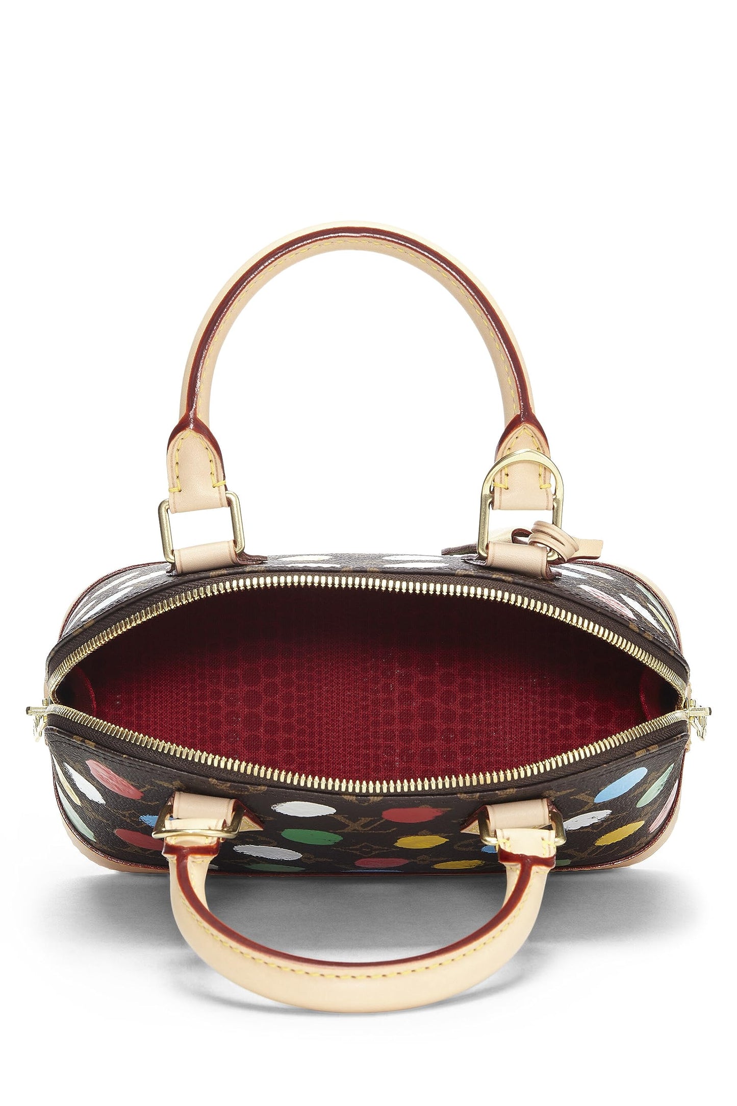 Louis Vuitton,  Yayoi Kusama x Louis Vuitton Monogram Canvas 3D Dots Alma BB, Brown