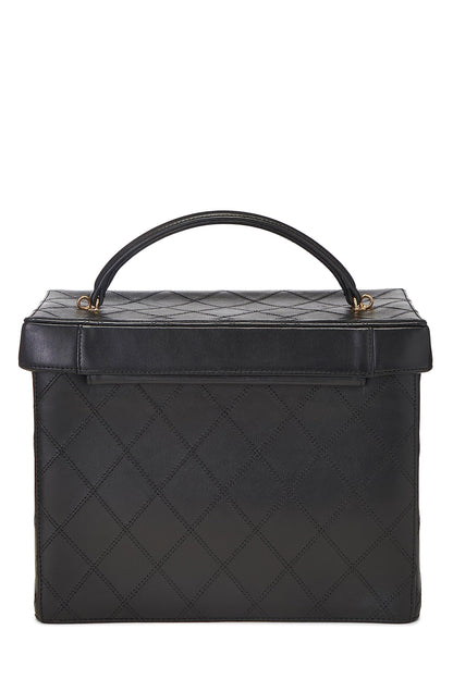 Chanel,  Black Lambskin Circle 'CC' Vanity Large, Black