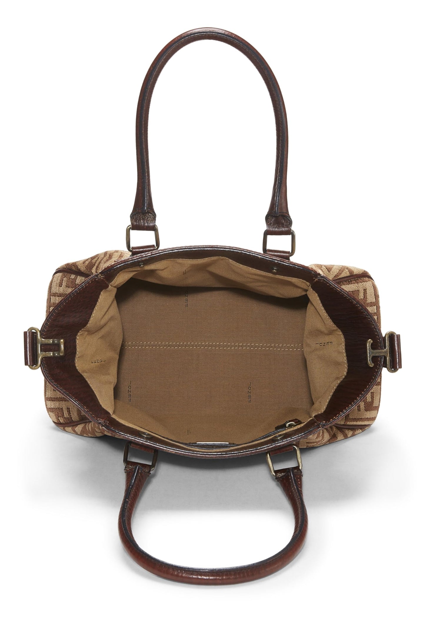 Fendi,  Brown Zucca Velour Bag Du Jour Medium, Brown