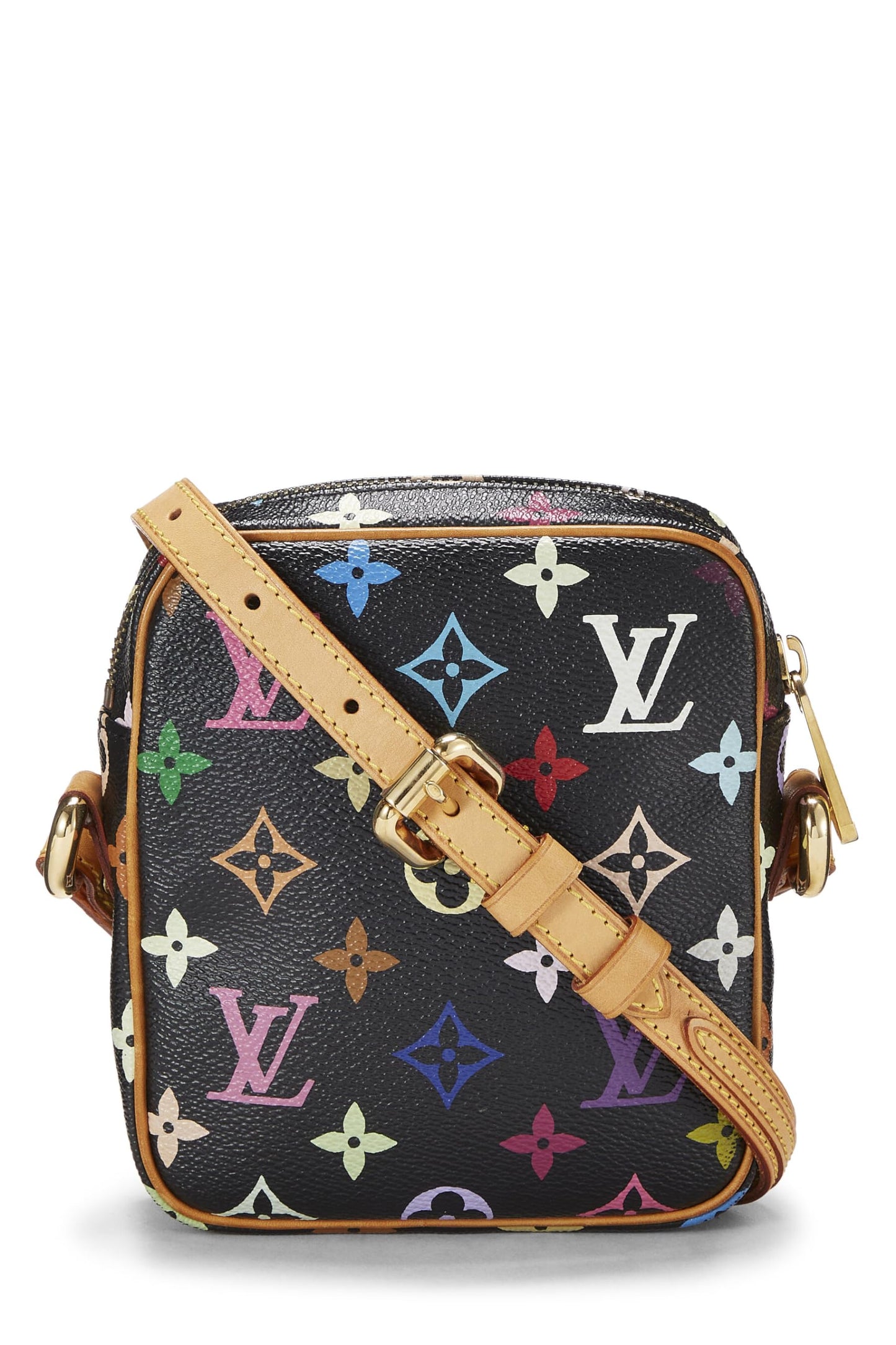 Louis Vuitton,  Takashi Murakami x Louis Vuitton Black Monogram Multicolore Rift, Black