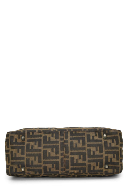 Fendi,  Brown Zucca Canvas Handbag Small, Brown