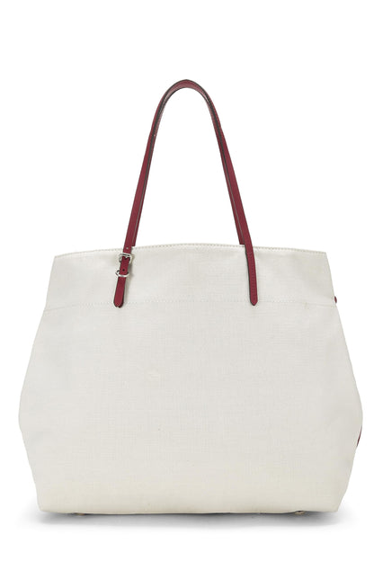 Louis Vuitton,  White Canvas Capri Articles De Voyage Cabas Tote GM, White