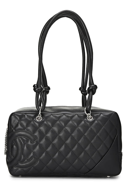 Chanel,  Black Calfskin Cambon Ligne Bowler, Black