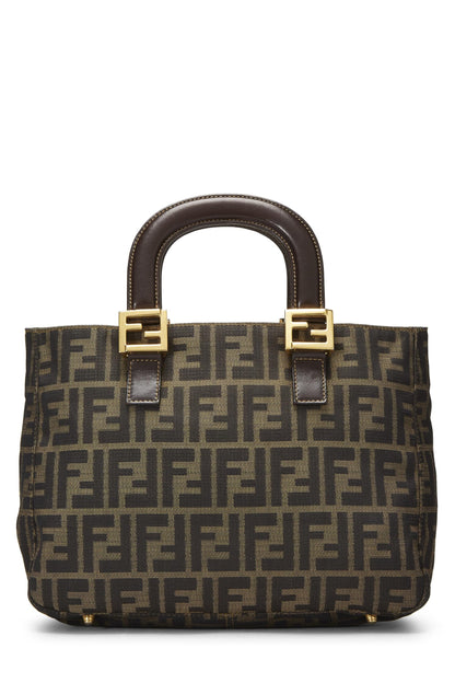 Fendi,  Brown Zucca Canvas Handbag Small, Brown