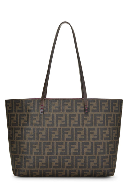 Fendi,  Purple Zucca Coated Canvas Roll Tote, Purple