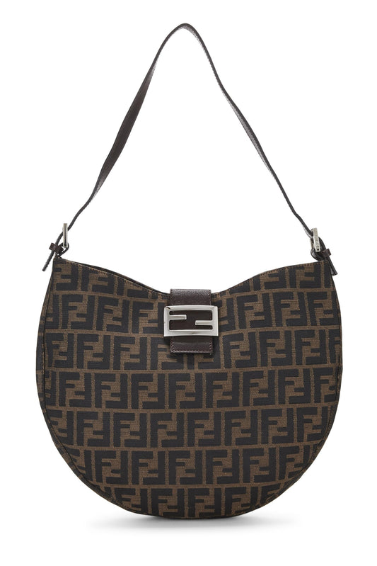 Fendi,  Brown Zucca Canvas Shoulder Bag, Brown