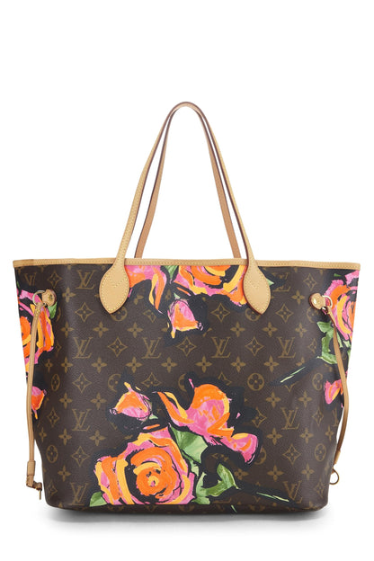 Louis Vuitton,  Stephen Sprouse x Louis Vuitton Monogram Canvas Roses Neverfull MM, Brown