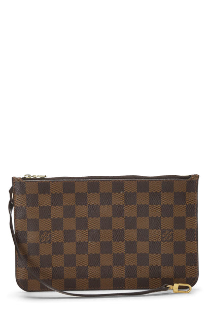 Louis Vuitton,  Damier Ebene Neverfull Pouch MM, Brown
