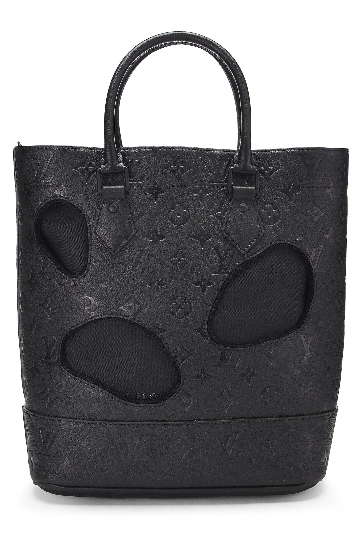 Louis Vuitton,  COMME DES GARÇONS x Louis Vuitton Black Monogram Empreinte Bag with Holes, Black