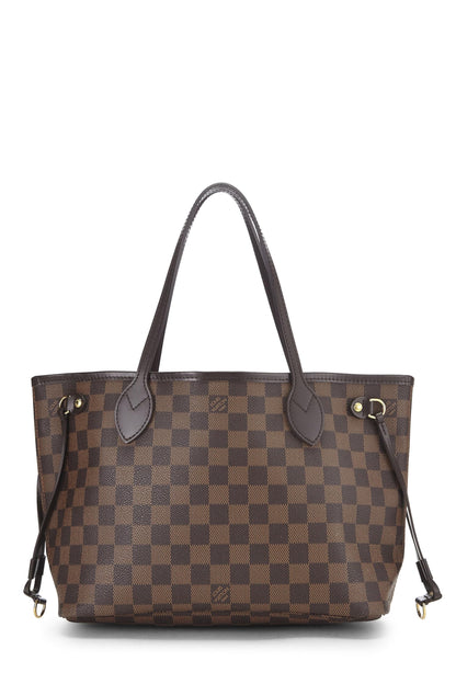 Louis Vuitton,  Damier Ebene Neverfull PM, Brown