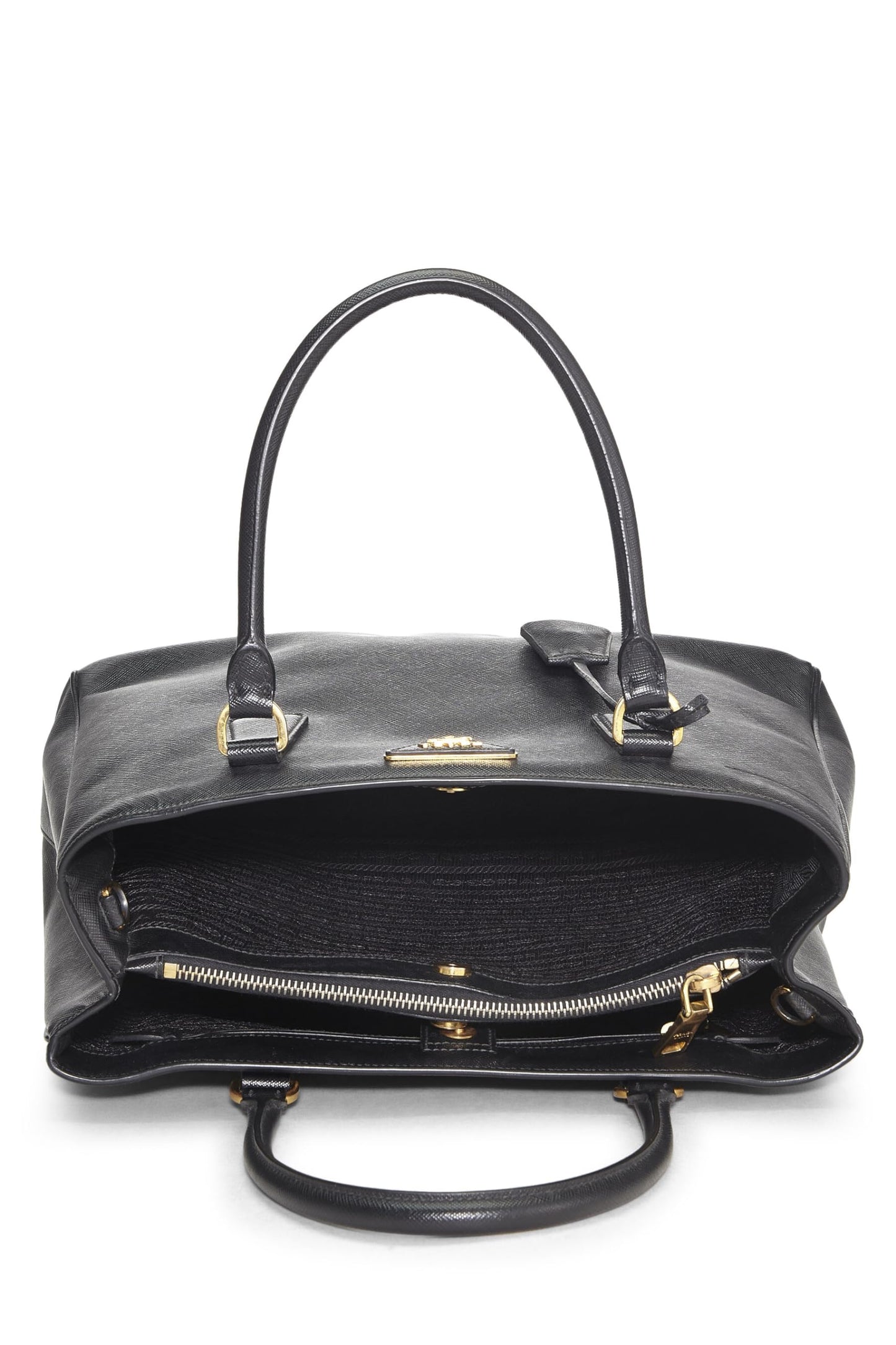 Prada,  Black Saffiano Executive Tote Medium, Black