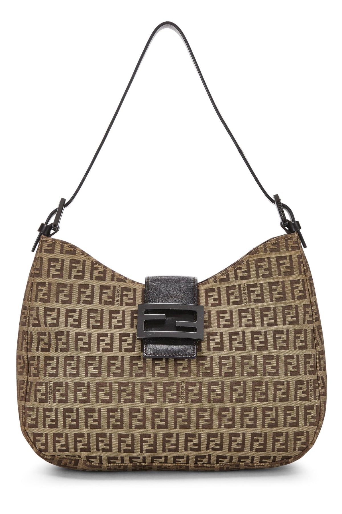 Fendi,  Brown Zucchino Shoulder Bag, Brown