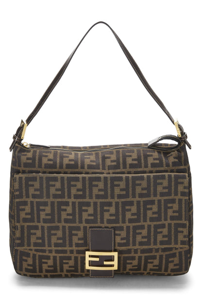 Fendi,  Brown Zucca Canvas Shoulder Bag Large, Brown