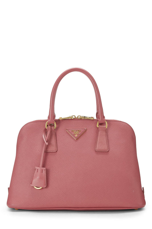 Prada,  Blue Saffiano Promenade Medium, Pink