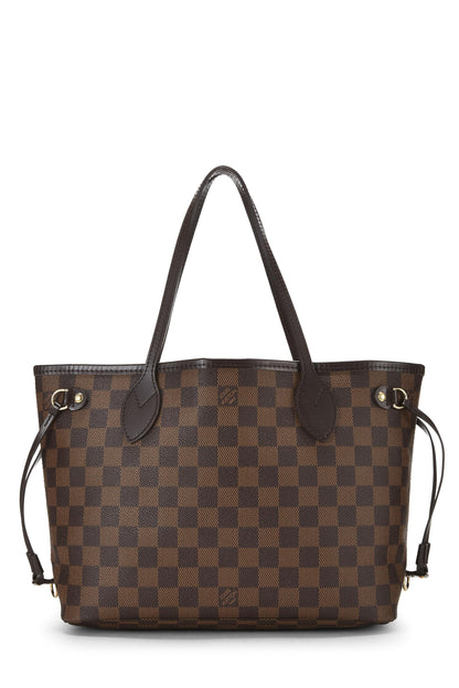 Louis Vuitton,  Damier Ebene Neverfull PM, Brown
