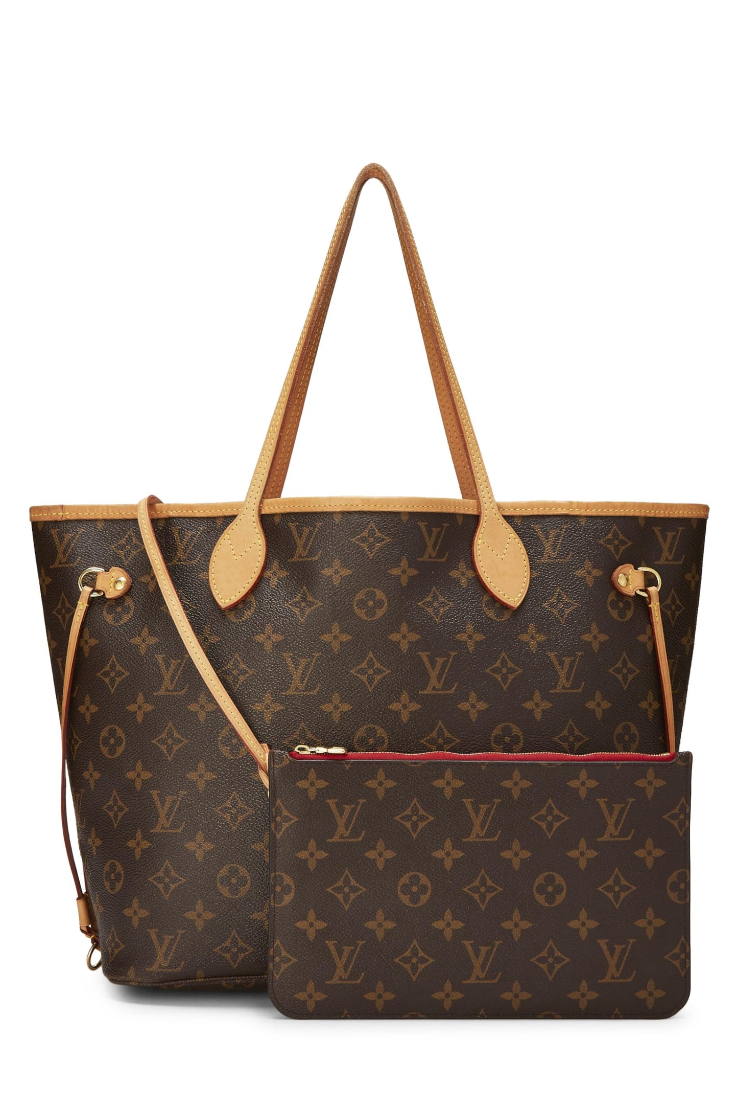 Louis Vuitton,  Red Monogram Canvas Neverfull MM, Red