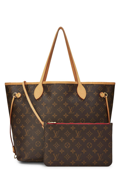 Louis Vuitton,  Red Monogram Canvas Neverfull MM, Red