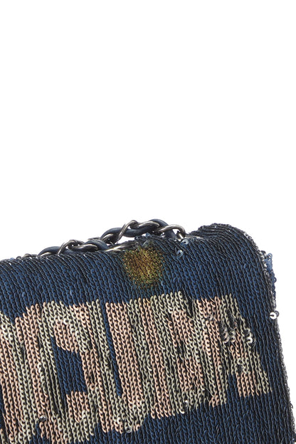 Chanel,  Paris-Cuba Navy Sequin Classic Flap Bag Medium, Navy