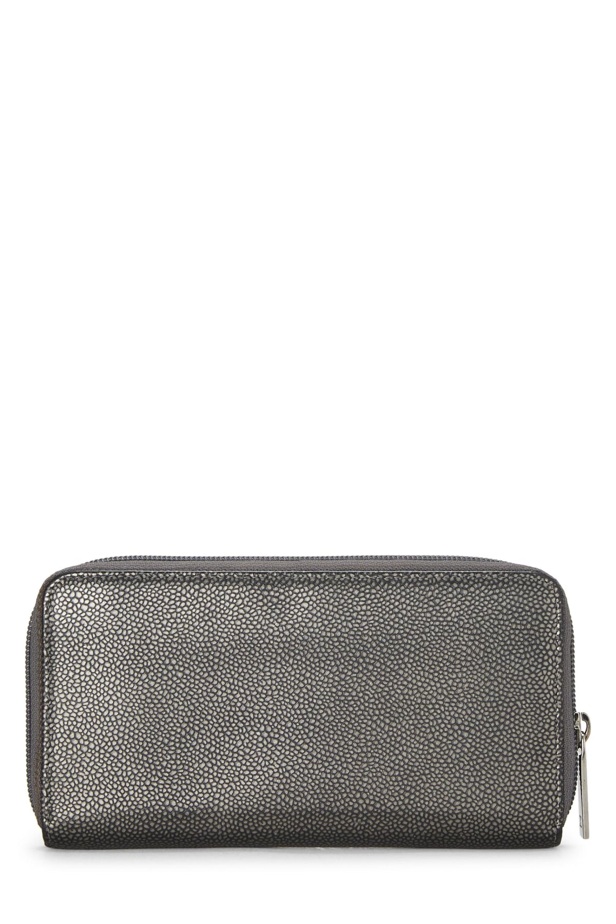Chanel,  Silver Caviar Timeless 'CC' Wallet, Grey