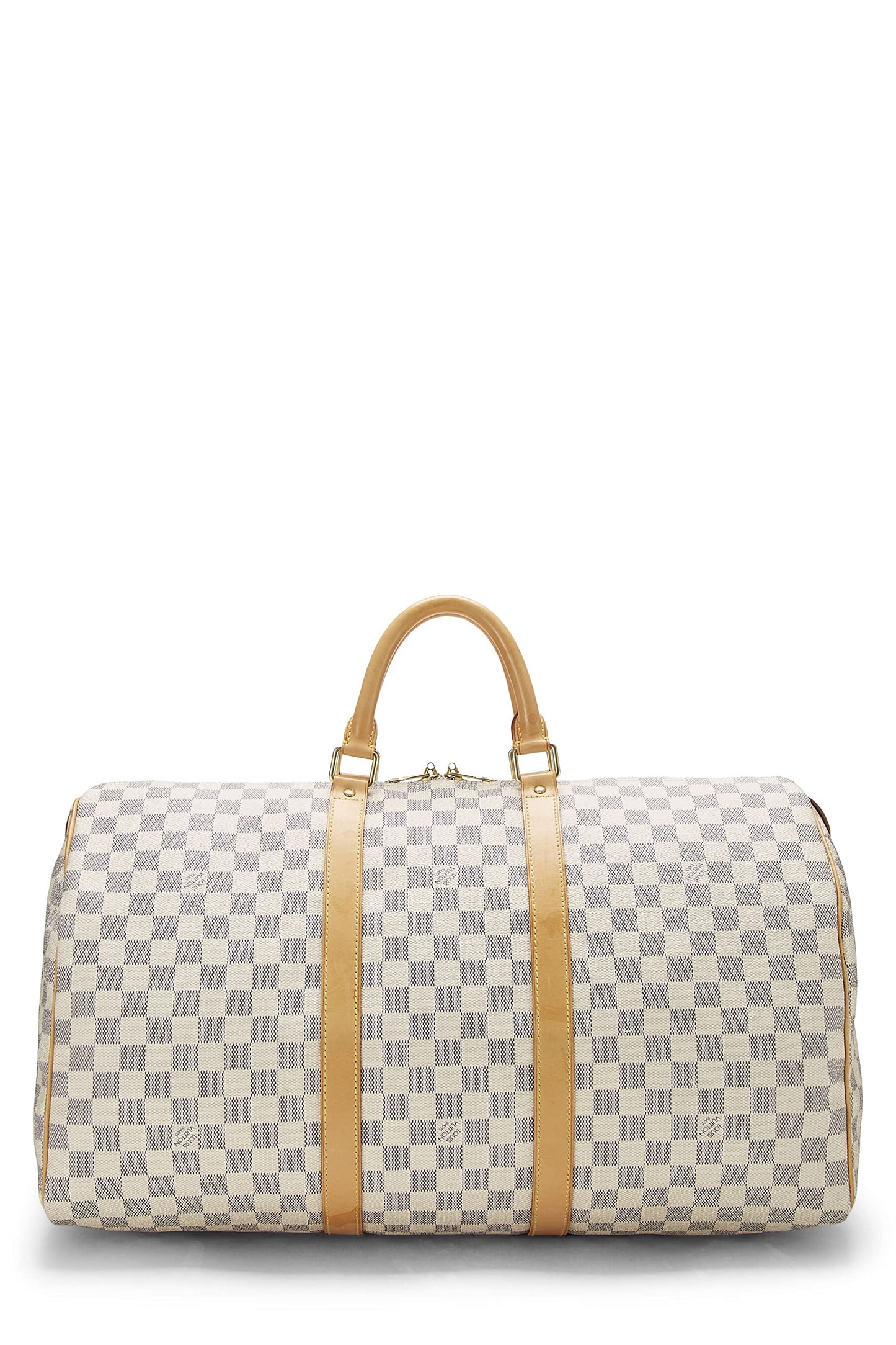 Louis Vuitton,  Damier Azur Keepall 50, White
