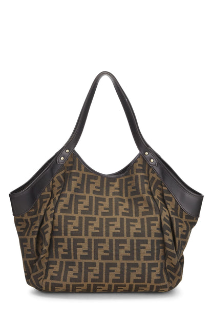 Fendi,  Brown Zucca Canvas Chef Pocket Tote Large, Brown