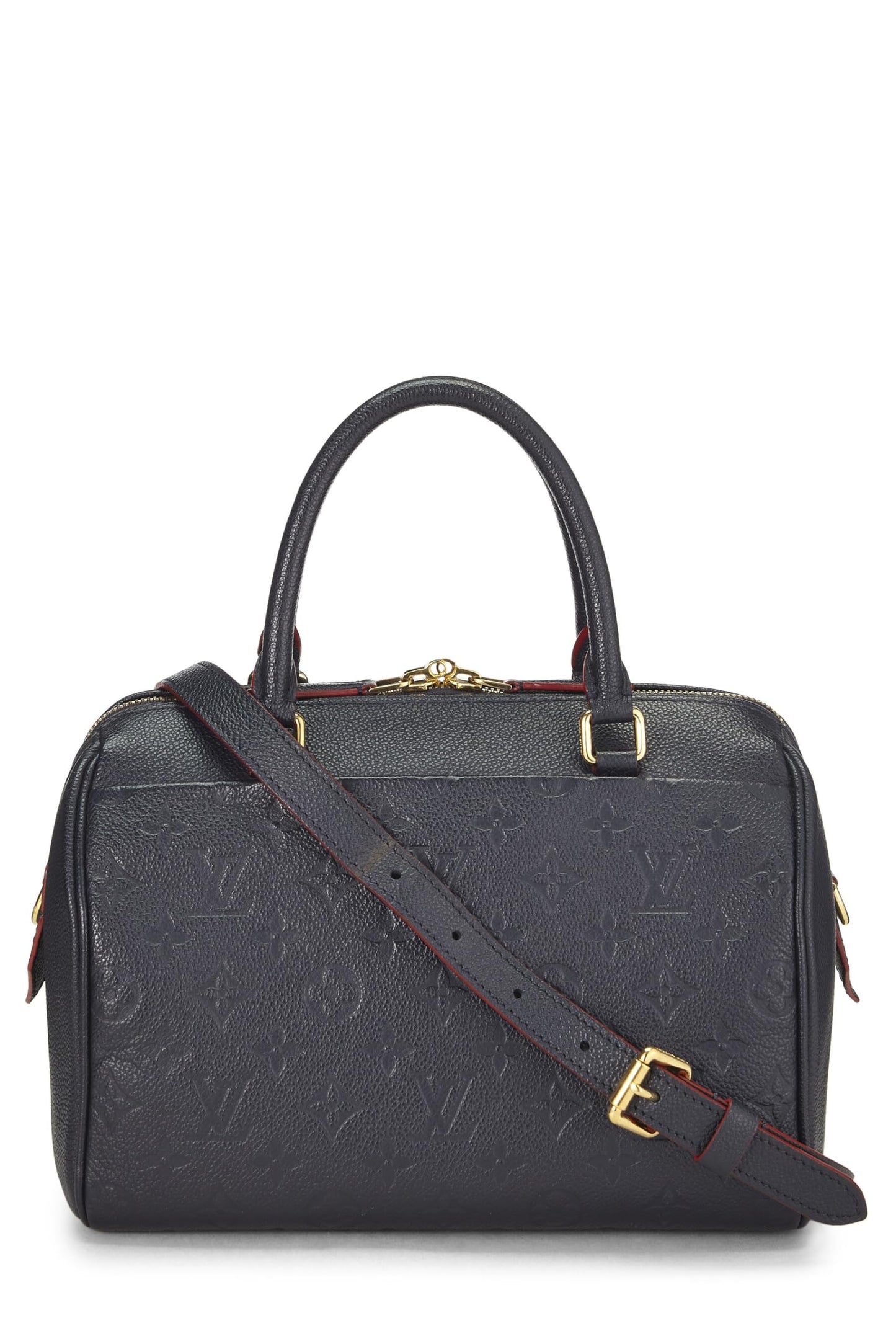 Louis Vuitton,  Bleu Infini Monogram Empreinte Speedy Bandouliere 25, Navy