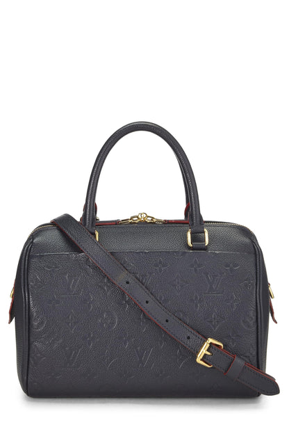 Louis Vuitton,  Bleu Infini Monogram Empreinte Speedy Bandouliere 25, Navy