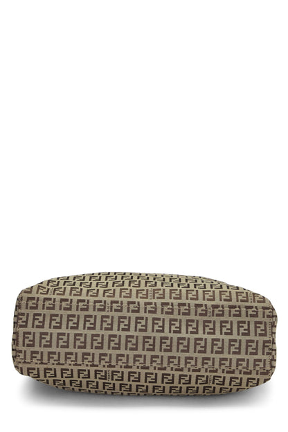 Fendi,  Brown Zucchino Canvas Tote Small, Brown