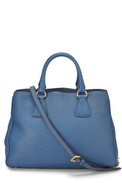 Prada,  Blue Vitello Daino Convertible Handbag, Blue