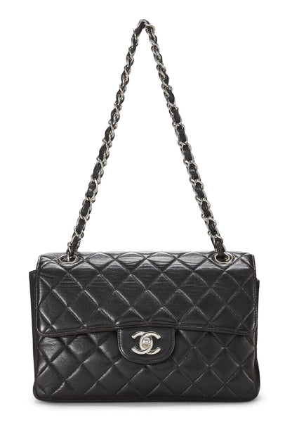 Chanel,  Black Quilted Lambskin Double Sided Flap Small, Black