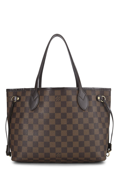 Louis Vuitton,  Damier Ebene Neverfull PM, Brown