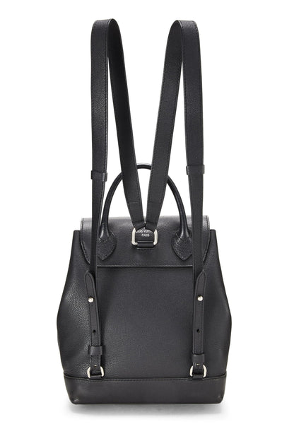 Louis Vuitton,  Black Leather Lock Me Backpack, Black