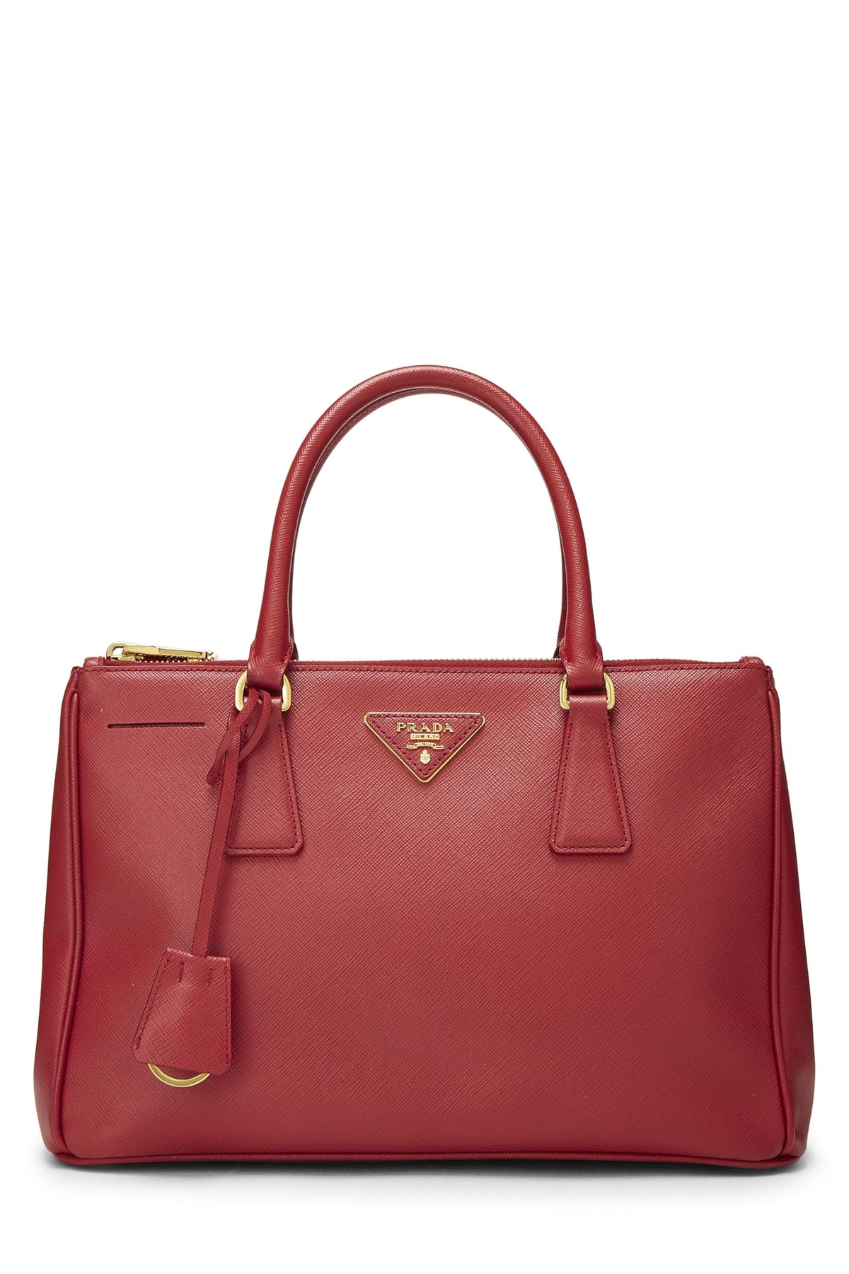 Prada,  Red Saffiano Executive Tote Small, Red
