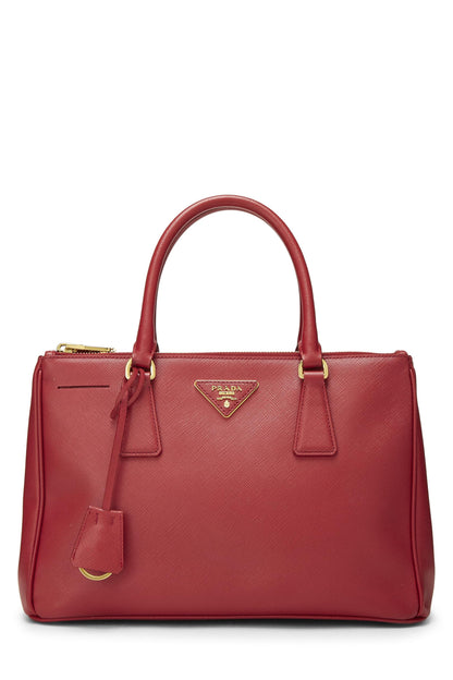 Prada,  Red Saffiano Executive Tote Small, Red