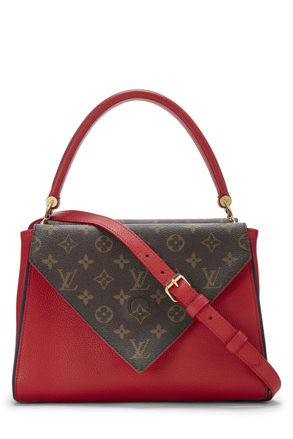 Louis Vuitton,  Red Leather Double V Bag, Red