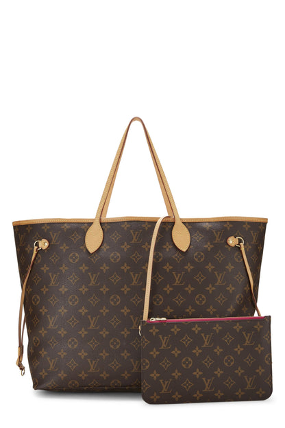 Louis Vuitton,  Raspberry Monogram Canvas Neverfull GM NM, Pink
