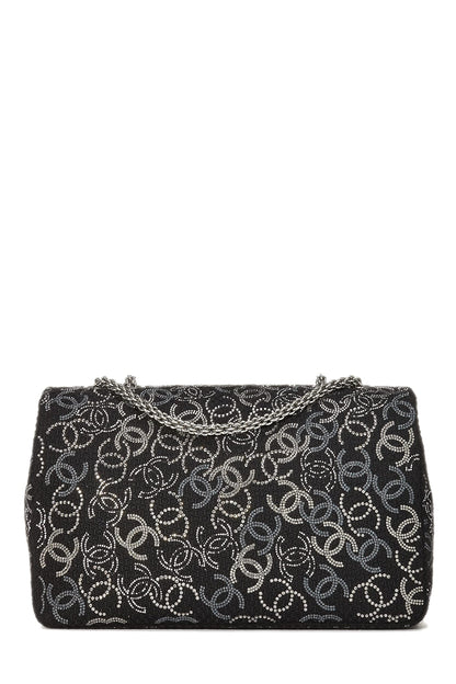 Chanel,  Paris-Shanghai Black Tweed Crystal 'CC' Half Flap Jumbo, Black