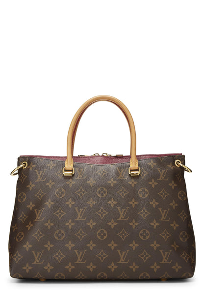 Louis Vuitton,  Burgundy Monogram Canvas Pallas, Burgundy