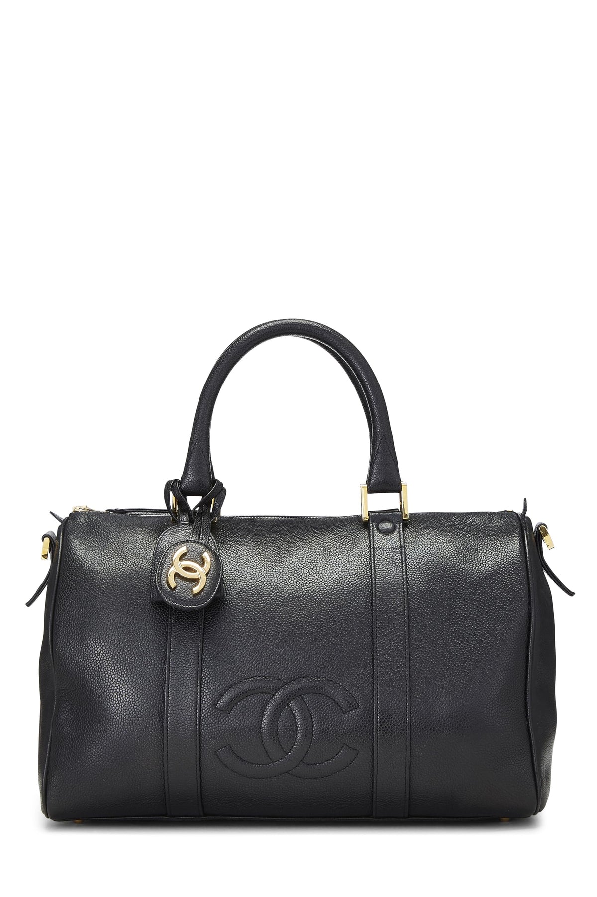 Chanel,  Black Caviar Boston Small, Black