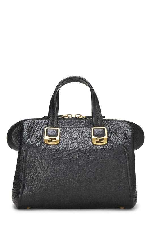 Fendi,  Black Leather Chameleon Small, Black