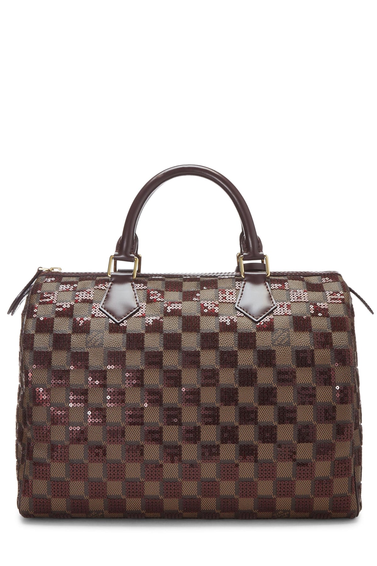 Louis Vuitton,  Red Damier Paillettes Speedy 30, Red