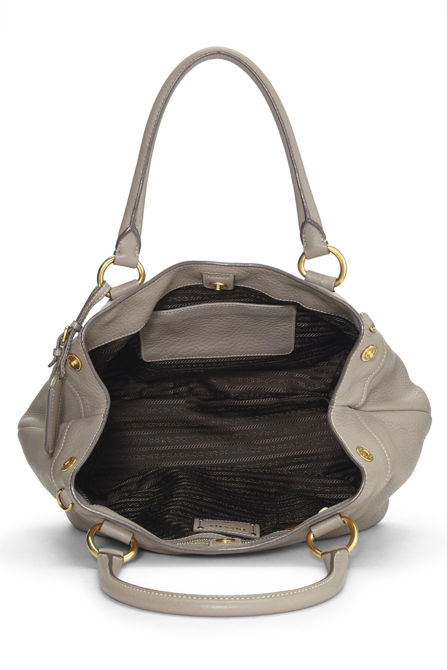 Prada,  Grey Vitello Daino Sacca 2 Manici, Grey