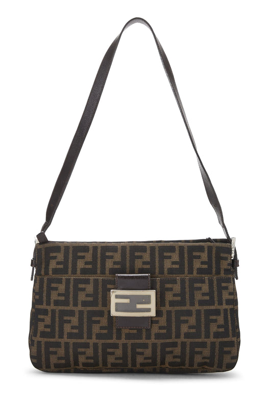 Fendi,  Brown Zucca Canvas Shoulder Bag, Brown