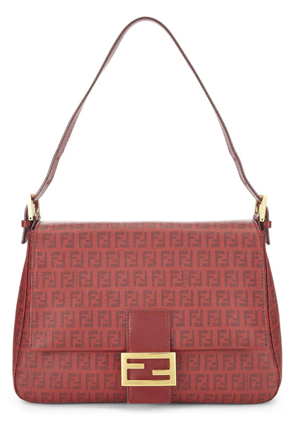 Fendi,  Red Zucchino Coated Canvas Mama, Red