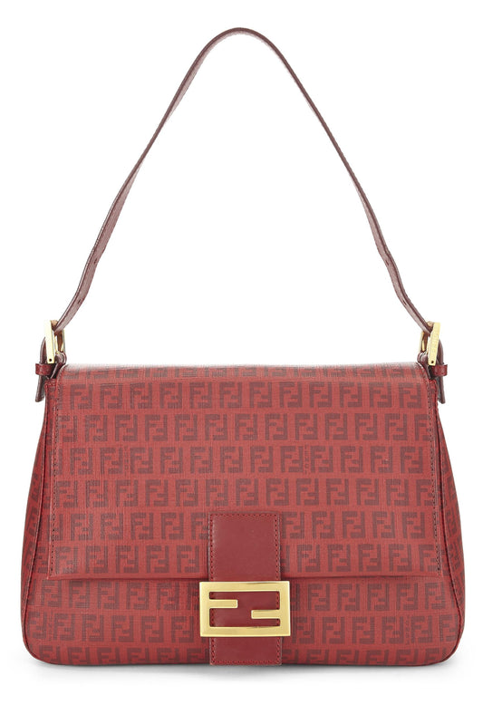 Fendi,  Red Zucchino Coated Canvas Mama, Red