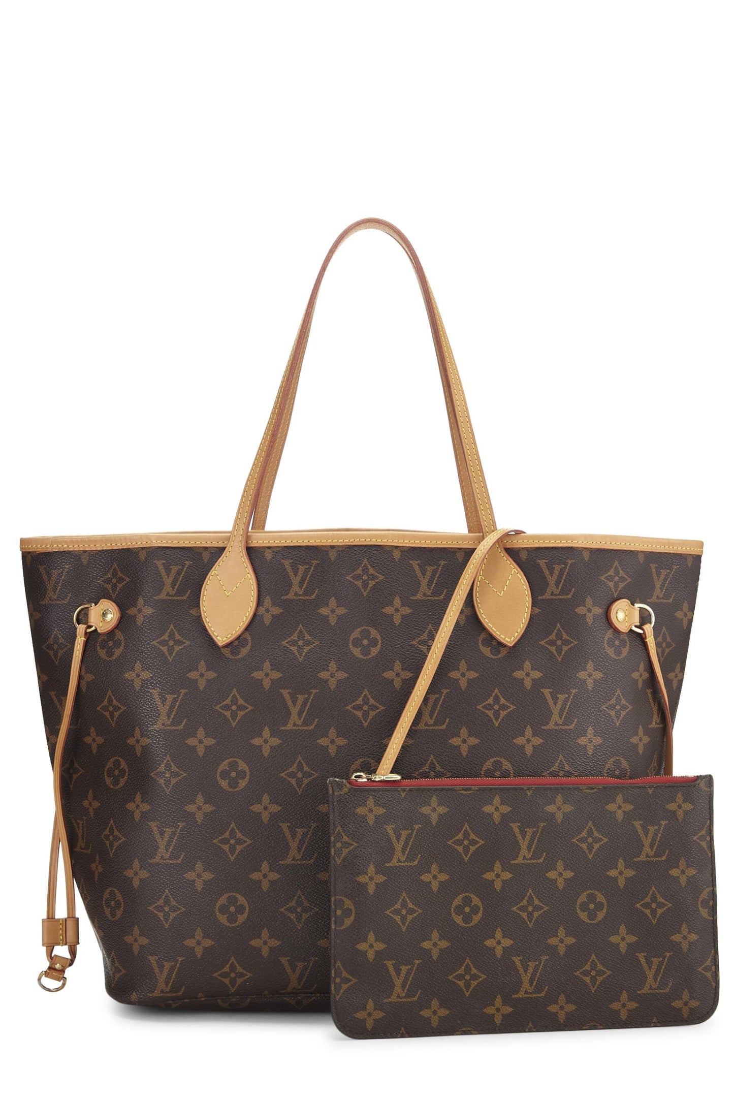 Louis Vuitton,  Red Monogram Canvas Neverfull MM, Red