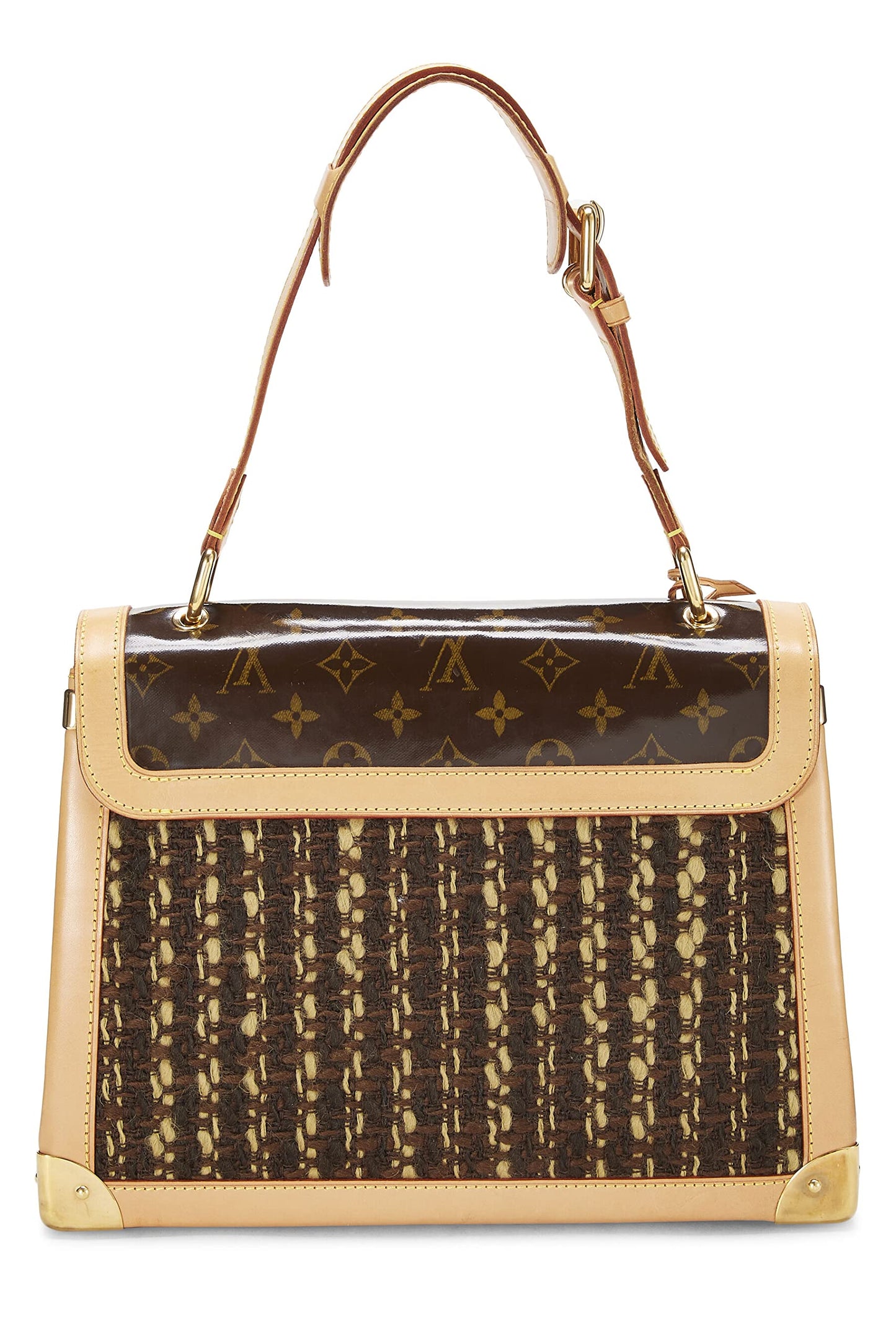 Louis Vuitton,  Monogram Tweedy Zip Shoulder Bag, Brown