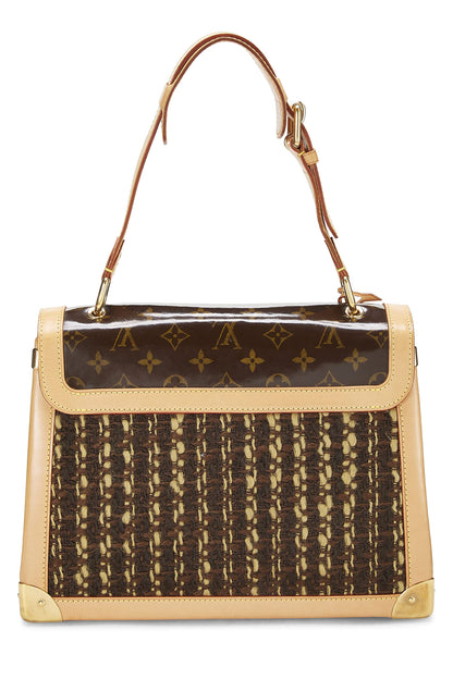 Louis Vuitton,  Monogram Tweedy Zip Shoulder Bag, Brown